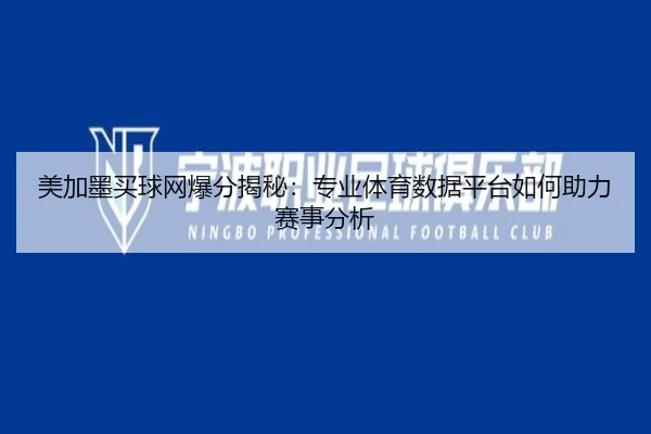 美加墨买球网爆分揭秘：专业体育数据平台如何助力赛事分析